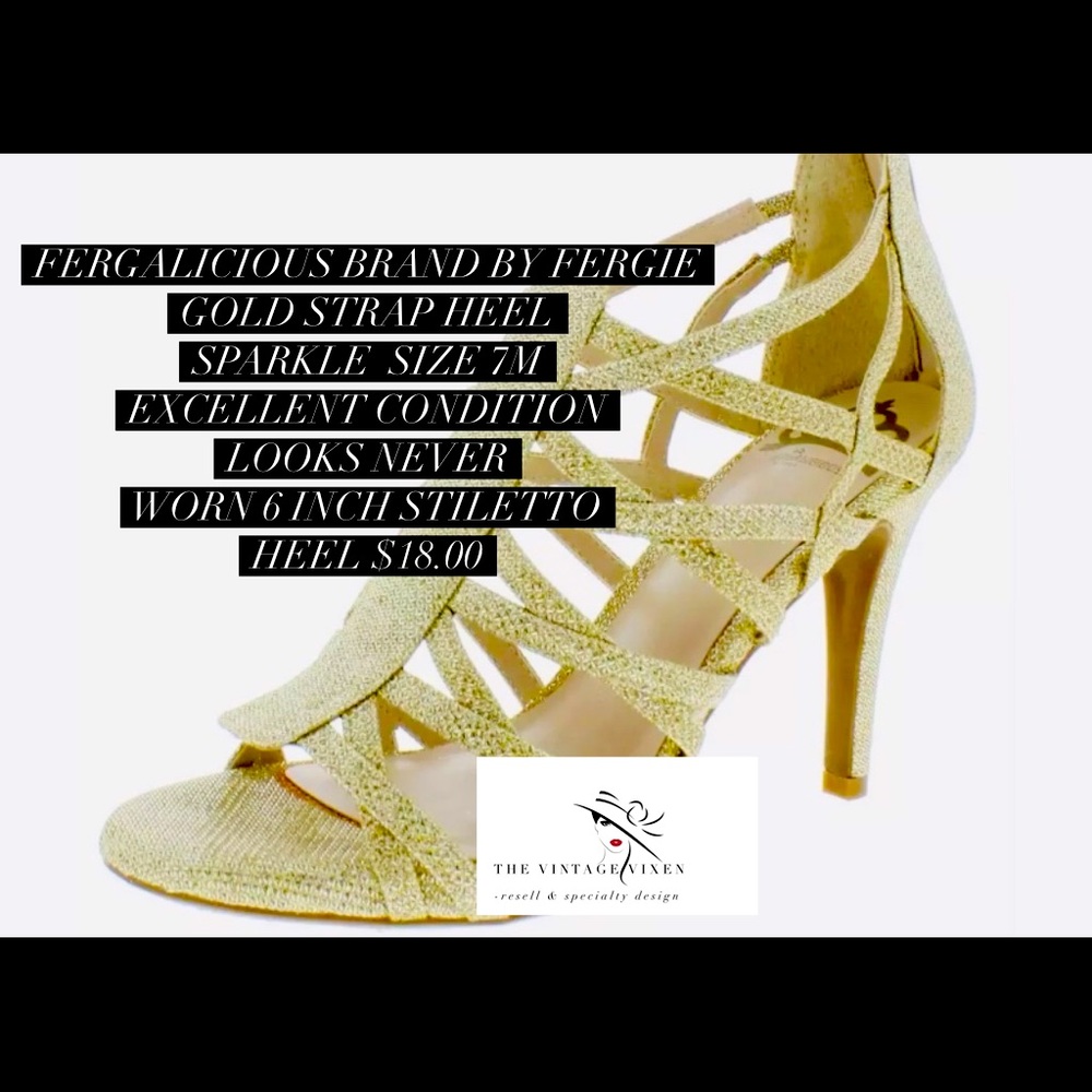 Fergalicious Brand by Fergie
gold heel
Size 7M